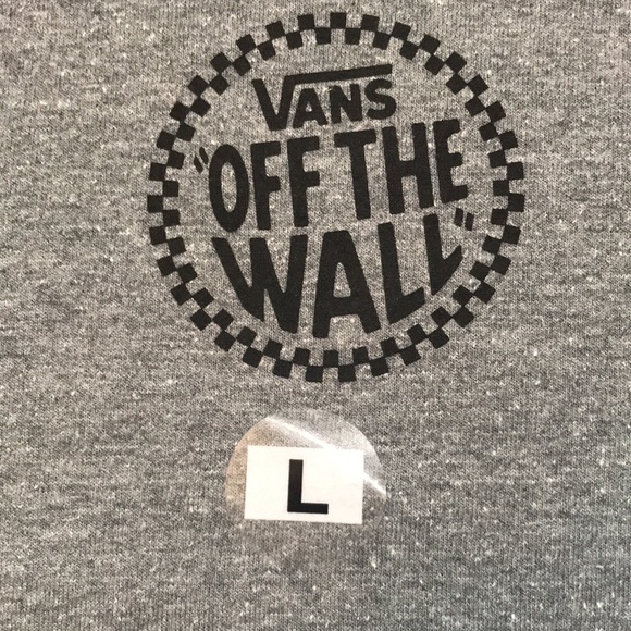 Vans NEW Gray & Black “Off the Wall” Double Sided Screen Print Tee size L - Picture 4 of 7